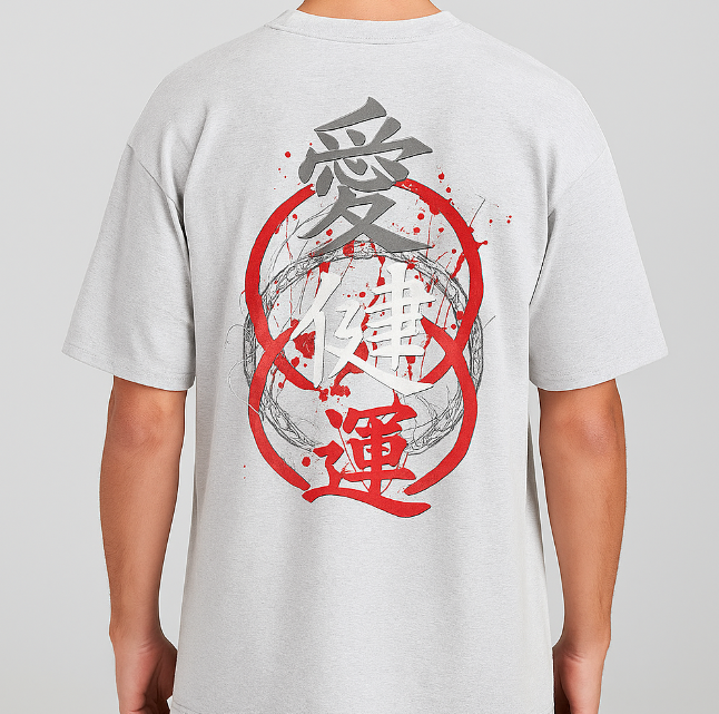 Japanese Kanji Oversized T-Shirt – Love, Strength, Destiny